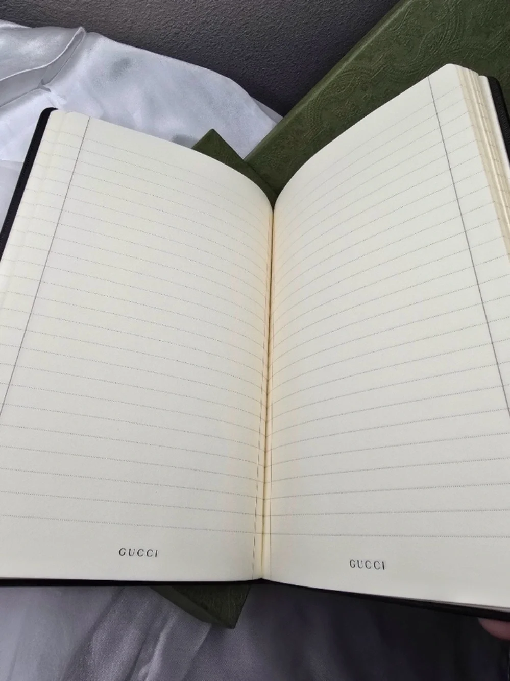 New Gucci Herbarium Floral Notebook with Black Trim